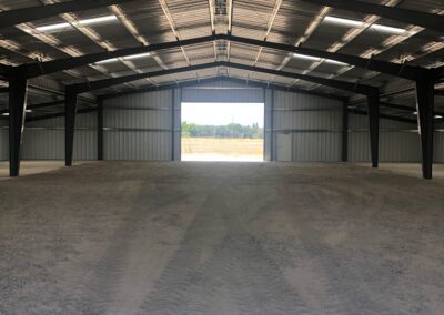 60 x120x16 Large White Metal Barn with White Fence Tehama County