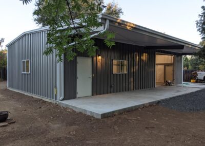 Gray Metal Shop Garage Steel Building Butte County