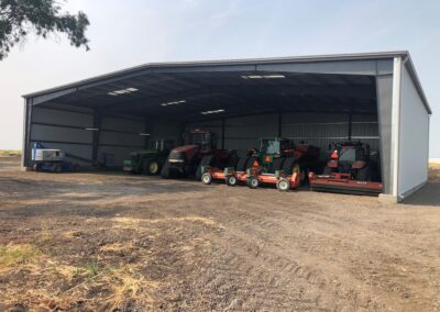 Roof Only Equipment Building with tractor