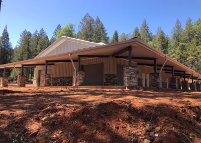 Boy Scouts Nor Cal Metal Shop Building with Brick Columns